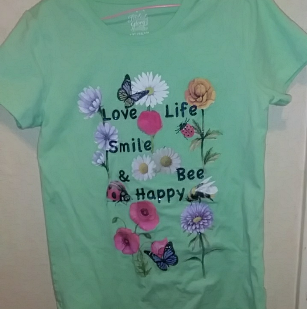 Girls size 10/12 Decorated Top
